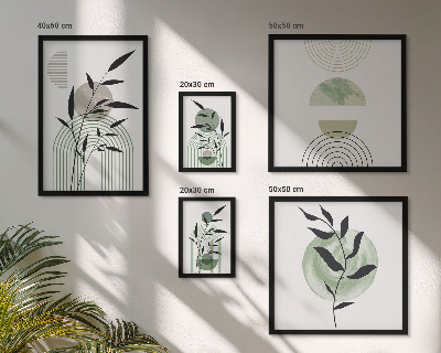 Set 5 slik v okvirju Elegantna grafika rastlin