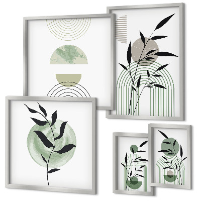 Set 5 slik v okvirju Elegantna grafika rastlin