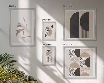 Komplet ujemajočih se slik Elegantni geometrijski portreti