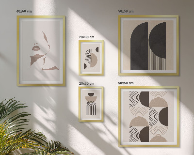 Komplet ujemajočih se slik Elegantni geometrijski portreti