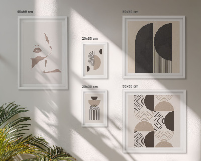 Komplet ujemajočih se slik Elegantni geometrijski portreti