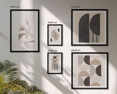 Komplet ujemajočih se slik Elegantni geometrijski portreti
