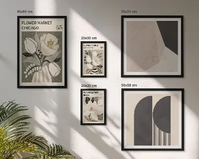 Elegantni cvetlični aranžmaji poliptih v okvirju