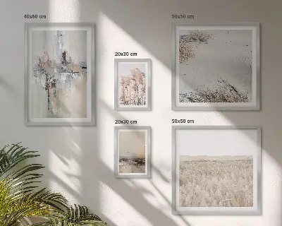 Komplet 5 slik v okvirju elegantni minimalistični motivi narave