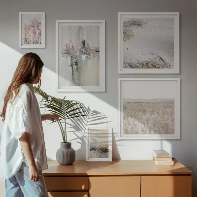 Komplet 5 slik v okvirju elegantni minimalistični motivi narave