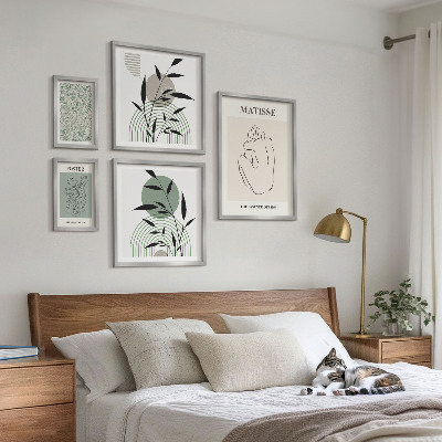 Set 5 slik v okvirju Elegantna grafika rastlin