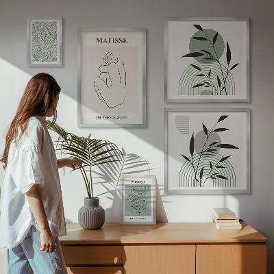 Set 5 slik v okvirju Elegantna grafika rastlin