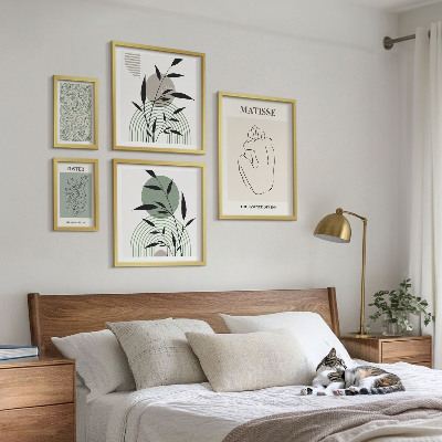 Set 5 slik v okvirju Elegantna grafika rastlin