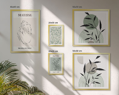 Set 5 slik v okvirju Elegantna grafika rastlin
