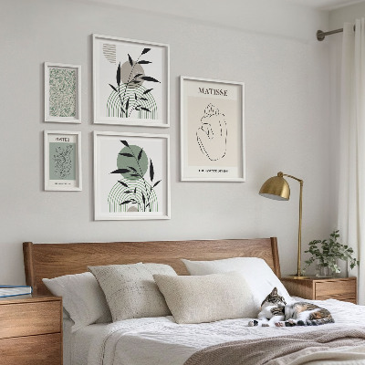 Set 5 slik v okvirju Elegantna grafika rastlin