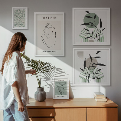 Set 5 slik v okvirju Elegantna grafika rastlin