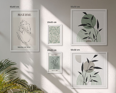 Set 5 slik v okvirju Elegantna grafika rastlin