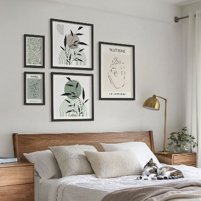 Set 5 slik v okvirju Elegantna grafika rastlin