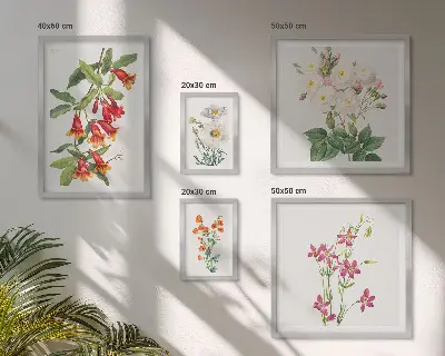 Cvetlični botanični motivi poliptih v okvirju