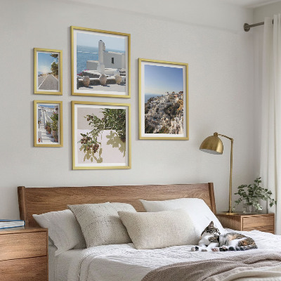 Poliptih v okvirju Slikoviti razgledi na Santorini