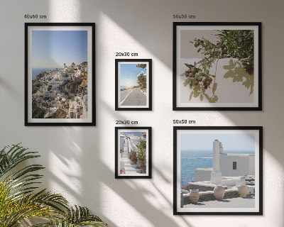 Poliptih v okvirju Slikoviti razgledi na Santorini