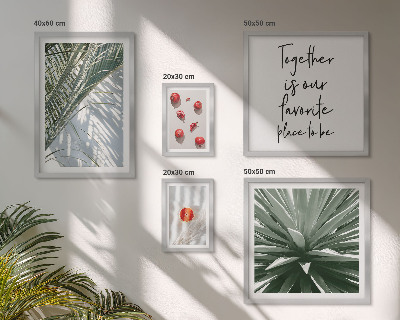 Komplet ujemajočih se slik Boho stil, rastline, sadje, tropi