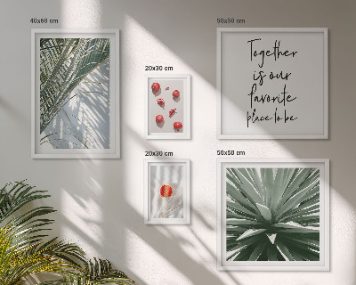 Komplet ujemajočih se slik Boho stil, rastline, sadje, tropi