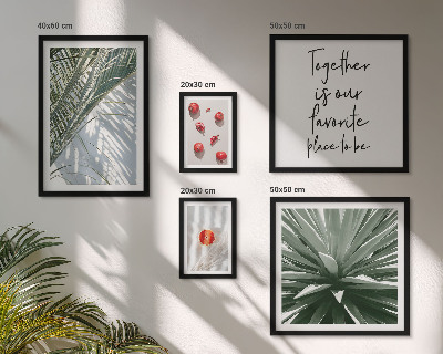 Komplet ujemajočih se slik Boho stil, rastline, sadje, tropi