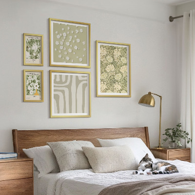 Poliptih v okvirju Posadite boho s cvetjem