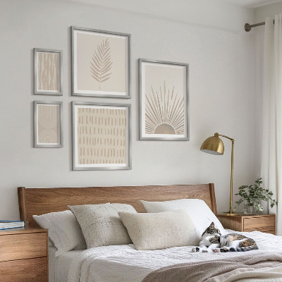 Set 5 slik v okvirju Elegantni okraski narava geometrija