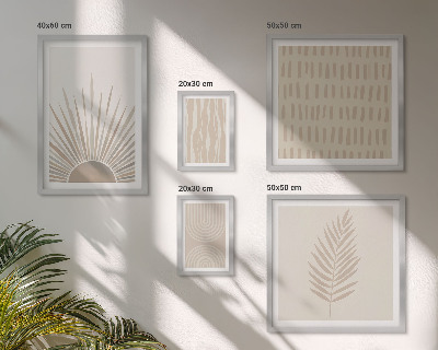 Set 5 slik v okvirju Elegantni okraski narava geometrija