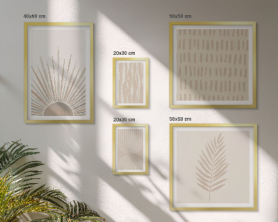 Set 5 slik v okvirju Elegantni okraski narava geometrija