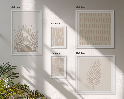 Set 5 slik v okvirju Elegantni okraski narava geometrija