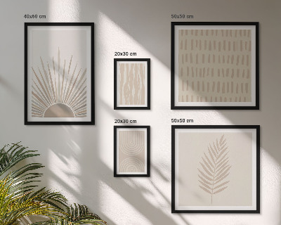 Set 5 slik v okvirju Elegantni okraski narava geometrija