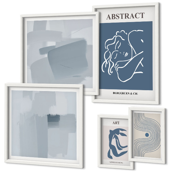 Set 5 slik v okvirju Elegantne minimalistične abstrakcije