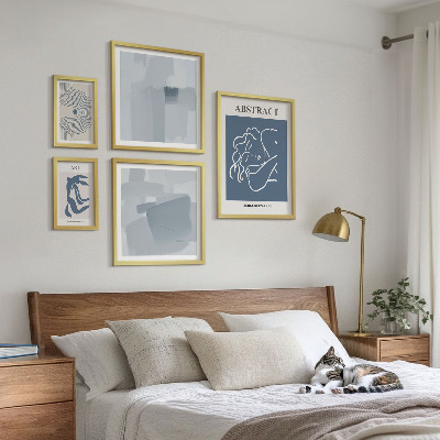 Set 5 slik v okvirju Elegantne minimalistične abstrakcije