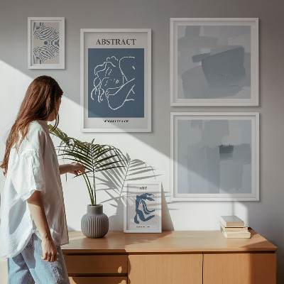 Set 5 slik v okvirju Elegantne minimalistične abstrakcije