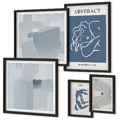Set 5 slik v okvirju Elegantne minimalistične abstrakcije
