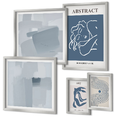 Set 5 slik v okvirju Elegantne minimalistične abstrakcije