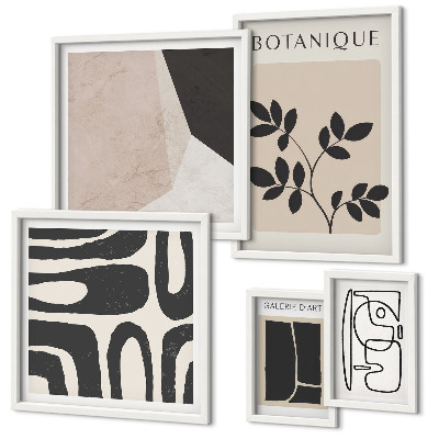 Poliptih v okvirju Elegantna minimalistična grafika