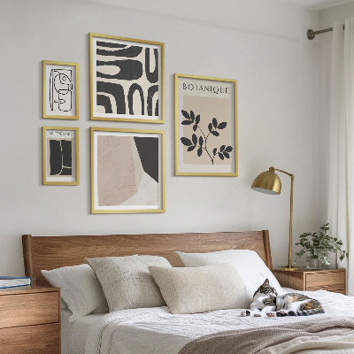 Poliptih v okvirju Elegantna minimalistična grafika