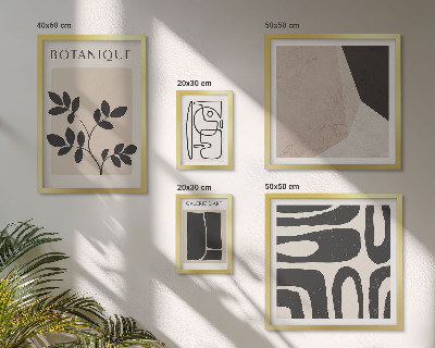 Poliptih v okvirju Elegantna minimalistična grafika