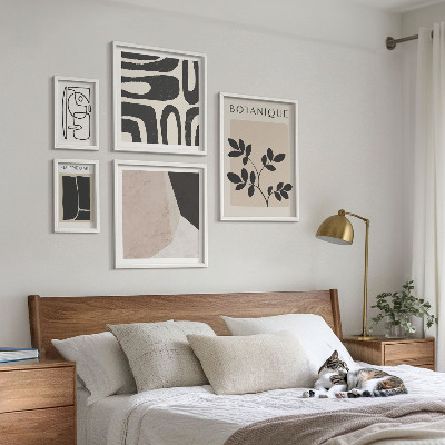 Poliptih v okvirju Elegantna minimalistična grafika