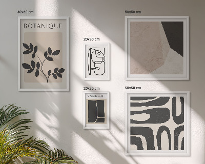 Poliptih v okvirju Elegantna minimalistična grafika