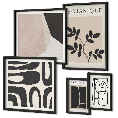Poliptih v okvirju Elegantna minimalistična grafika