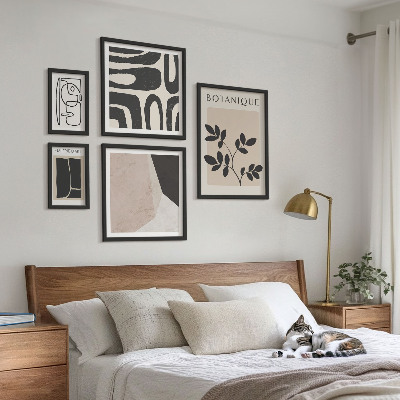 Poliptih v okvirju Elegantna minimalistična grafika