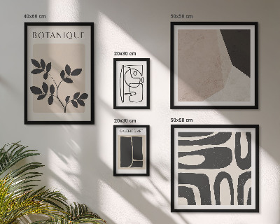 Poliptih v okvirju Elegantna minimalistična grafika