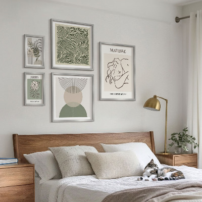 Set 5 slik v okvirju Minimalistične rastlinske kompozicije