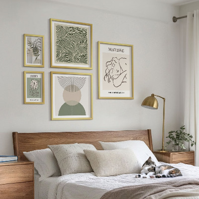 Set 5 slik v okvirju Minimalistične rastlinske kompozicije