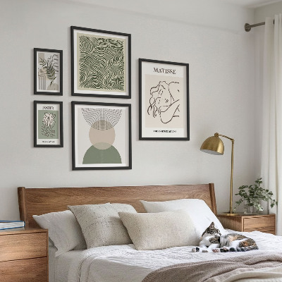 Set 5 slik v okvirju Minimalistične rastlinske kompozicije