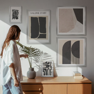 Set 5 slik v okvirju Elegantna minimalistična grafika