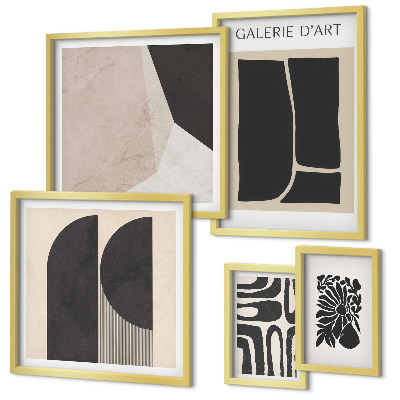 Set 5 slik v okvirju Elegantna minimalistična grafika