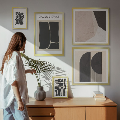 Set 5 slik v okvirju Elegantna minimalistična grafika