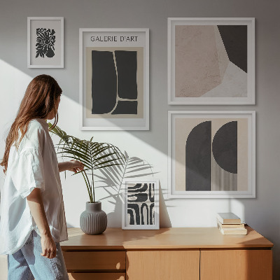 Set 5 slik v okvirju Elegantna minimalistična grafika