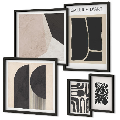 Set 5 slik v okvirju Elegantna minimalistična grafika